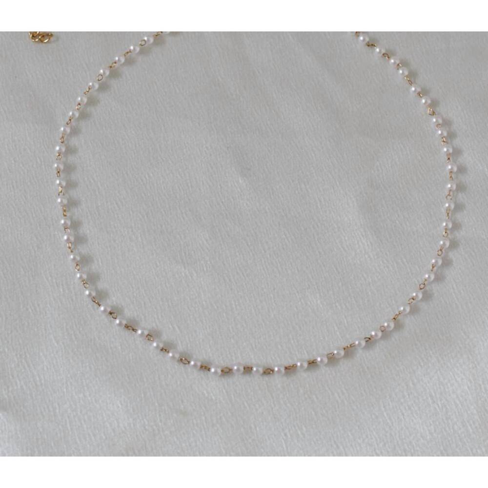 NEW ELLIE VAIL women's sheena dainty pearl necklace in white
